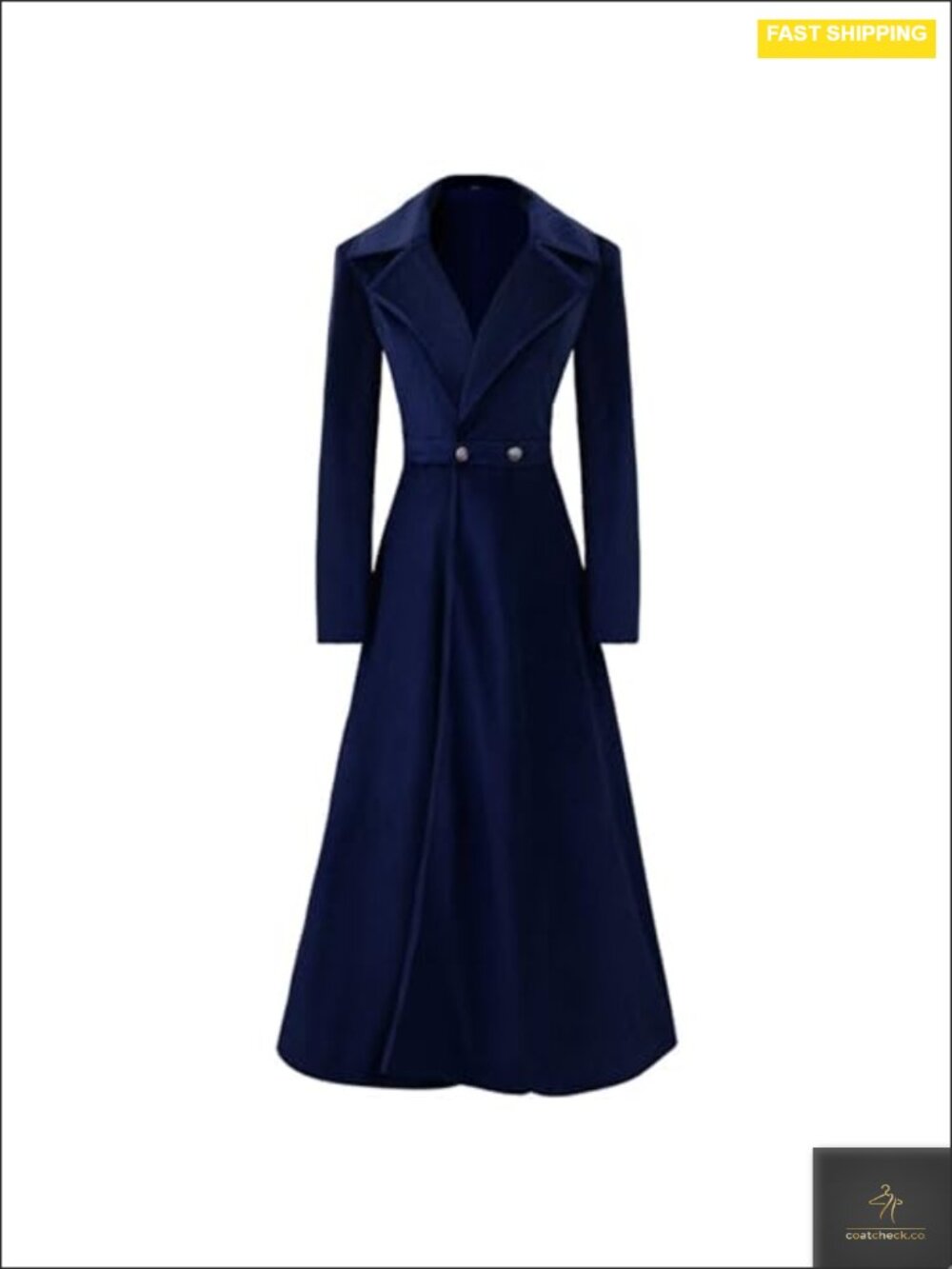Victorian Double Breasted Trench Coat Floor Length Winter Overcoat